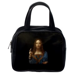 Salvator Mundi Leonardo Davindi 1500 Jesus Christ Savior Of The World Original Paint Most Expensive In The World Classic Handbag (one Side) by snek