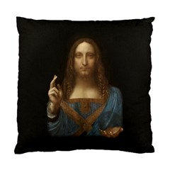 Salvator Mundi Leonardo Davindi 1500 Jesus Christ Savior Of The World Original Paint Most Expensive In The World Standard Cushion Case (two Sides) by snek