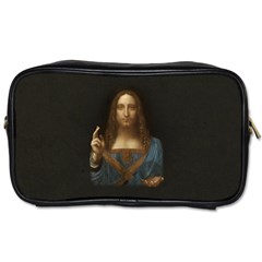 Salvator Mundi Leonardo Davindi 1500 Jesus Christ Savior Of The World Original Paint Most Expensive In The World Toiletries Bag (one Side) by snek