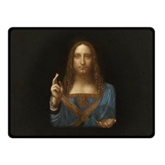 Salvator Mundi Leonardo Davindi 1500 Jesus Christ Savior Of The World Original Paint Most Expensive In The World Fleece Blanket (small) by snek