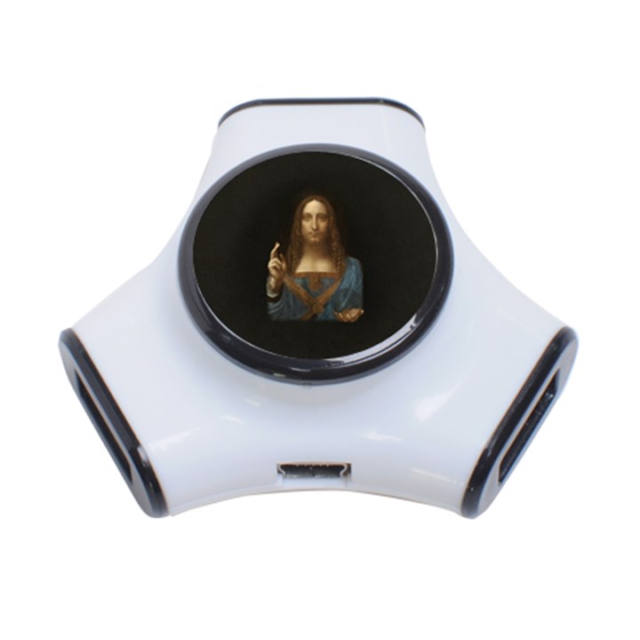 Salvator Mundi Leonardo DaVindi 1500 Jesus Christ Savior of the World Original Paint Most expensive in the world 3-Port USB Hub