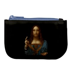 Salvator Mundi Leonardo Davindi 1500 Jesus Christ Savior Of The World Original Paint Most Expensive In The World Large Coin Purse by snek