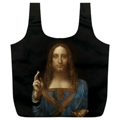 Salvator Mundi Leonardo Davindi 1500 Jesus Christ Savior Of The World Original Paint Most Expensive In The World Full Print Recycle Bag (xxl) by snek