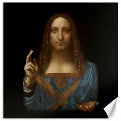 Salvator Mundi Leonardo Davindi 1500 Jesus Christ Savior Of The World Original Paint Most Expensive In The World Canvas 12  X 12  by snek