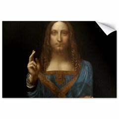 Salvator Mundi Leonardo Davindi 1500 Jesus Christ Savior Of The World Original Paint Most Expensive In The World Canvas 24  X 36  by snek