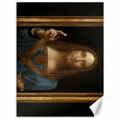 Salvator Mundi Leonardo Davindi 1500 Jesus Christ Savior Of The World Original Paint Most Expensive In The World Canvas 36  X 48  by snek