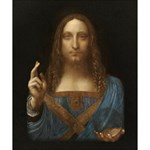 Salvator Mundi Leonardo DaVindi 1500 Jesus Christ Savior of the World Original Paint Most expensive in the world Deluxe Canvas 14  x 11  (Stretched) 14  x 11  x 1.5  Stretched Canvas