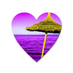 Pop Art Beach Umbrella Heart Magnet by essentialimage