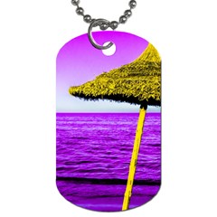 Pop Art Beach Umbrella Dog Tag (two Sides) by essentialimage