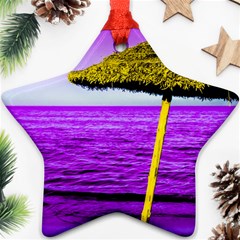 Pop Art Beach Umbrella Star Ornament (two Sides) by essentialimage