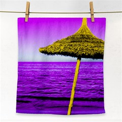 Pop Art Beach Umbrella Face Towel by essentialimage