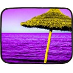 Pop Art Beach Umbrella Double Sided Fleece Blanket (Mini)  35 x27  Blanket Front