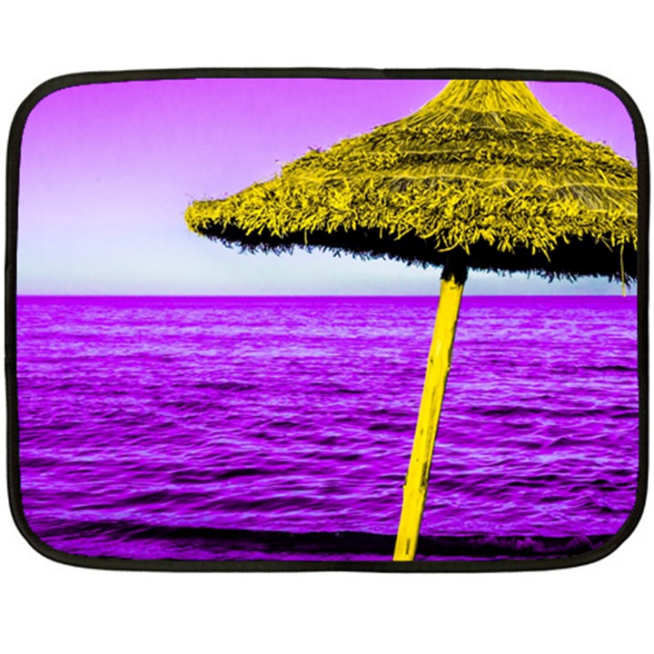 Pop Art Beach Umbrella Double Sided Fleece Blanket (Mini) 