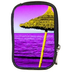 Pop Art Beach Umbrella Compact Camera Leather Case by essentialimage