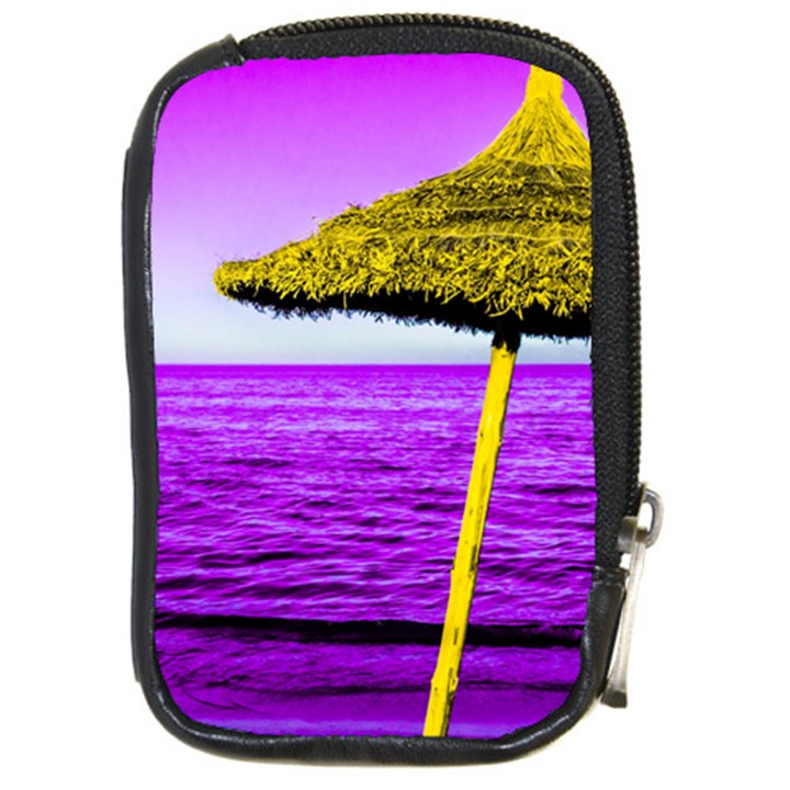 Pop Art Beach Umbrella Compact Camera Leather Case