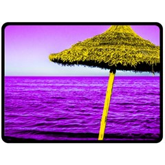 Pop Art Beach Umbrella Fleece Blanket (large)  by essentialimage