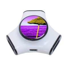 Pop Art Beach Umbrella 3-port Usb Hub by essentialimage