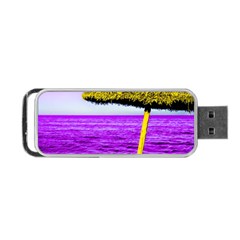 Pop Art Beach Umbrella Portable Usb Flash (one Side) by essentialimage