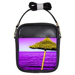 Pop Art Beach Umbrella Girls Sling Bag