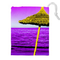 Pop Art Beach Umbrella Drawstring Pouch (4xl)