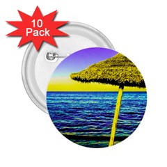 Pop Art Beach Umbrella  2 25  Buttons (10 Pack)  by essentialimage