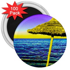 Pop Art Beach Umbrella  3  Magnets (100 Pack) by essentialimage