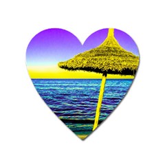 Pop Art Beach Umbrella  Heart Magnet by essentialimage