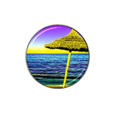 Pop Art Beach Umbrella  Hat Clip Ball Marker by essentialimage