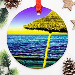 Pop Art Beach Umbrella  Round Ornament (two Sides) by essentialimage