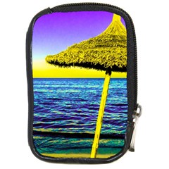 Pop Art Beach Umbrella  Compact Camera Leather Case by essentialimage