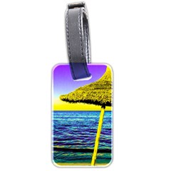 Pop Art Beach Umbrella  Luggage Tag (two Sides) by essentialimage