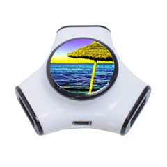 Pop Art Beach Umbrella  3-port Usb Hub by essentialimage