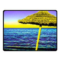 Pop Art Beach Umbrella  Double Sided Fleece Blanket (small)  by essentialimage