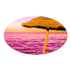 Pop Art Beach Umbrella  Oval Magnet by essentialimage