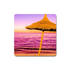 Pop Art Beach Umbrella  Square Magnet by essentialimage