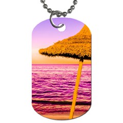 Pop Art Beach Umbrella  Dog Tag (Two Sides)