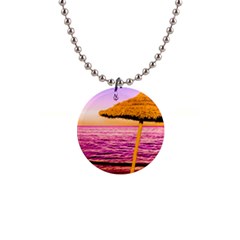 Pop Art Beach Umbrella  1  Button Necklace by essentialimage