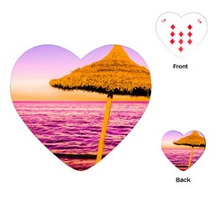 Pop Art Beach Umbrella  Playing Cards Single Design (heart) by essentialimage