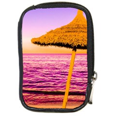 Pop Art Beach Umbrella  Compact Camera Leather Case by essentialimage