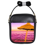 Pop Art Beach Umbrella  Girls Sling Bag Front