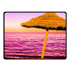 Pop Art Beach Umbrella  Double Sided Fleece Blanket (small)  by essentialimage