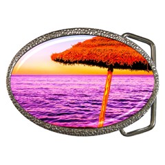 Pop Art Beach Umbrella  Belt Buckles by essentialimage