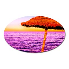 Pop Art Beach Umbrella  Oval Magnet by essentialimage