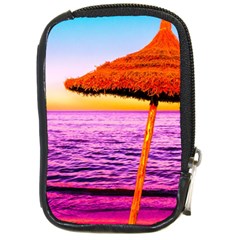 Pop Art Beach Umbrella  Compact Camera Leather Case by essentialimage