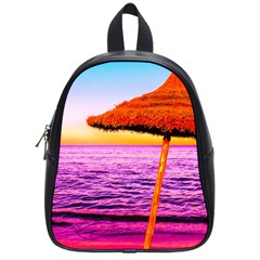 Pop Art Beach Umbrella  School Bag (small) by essentialimage