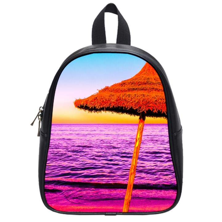 Pop Art Beach Umbrella  School Bag (Small)