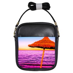 Pop Art Beach Umbrella  Girls Sling Bag