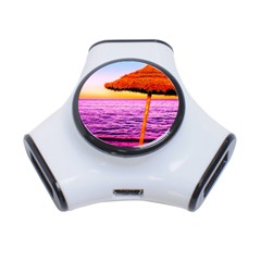 Pop Art Beach Umbrella  3-port Usb Hub by essentialimage