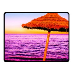 Pop Art Beach Umbrella  Double Sided Fleece Blanket (small)  by essentialimage