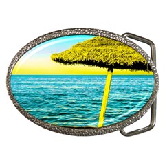 Pop Art Beach Umbrella  Belt Buckles by essentialimage